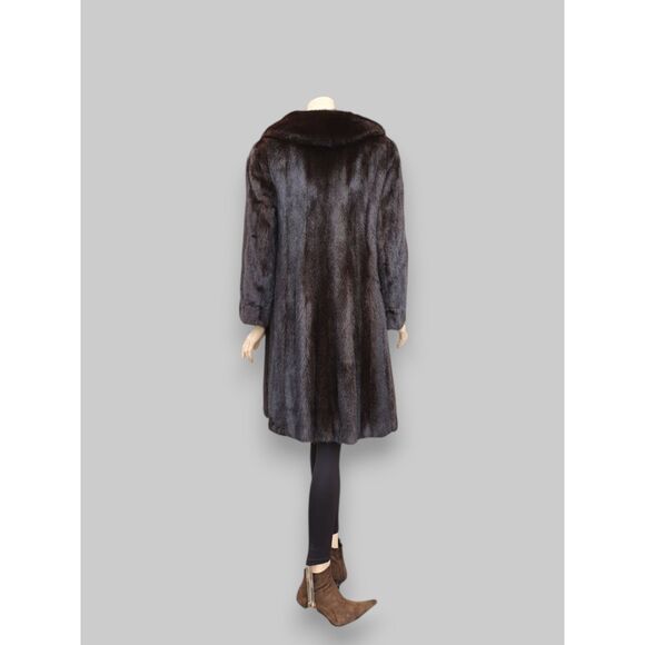 Vintage Dark Brown Mink Coat -Small/Medium - Picture 1 of 9